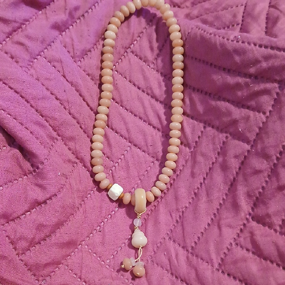 Elegant Handmade Bodhi Pink Beaded Necklace